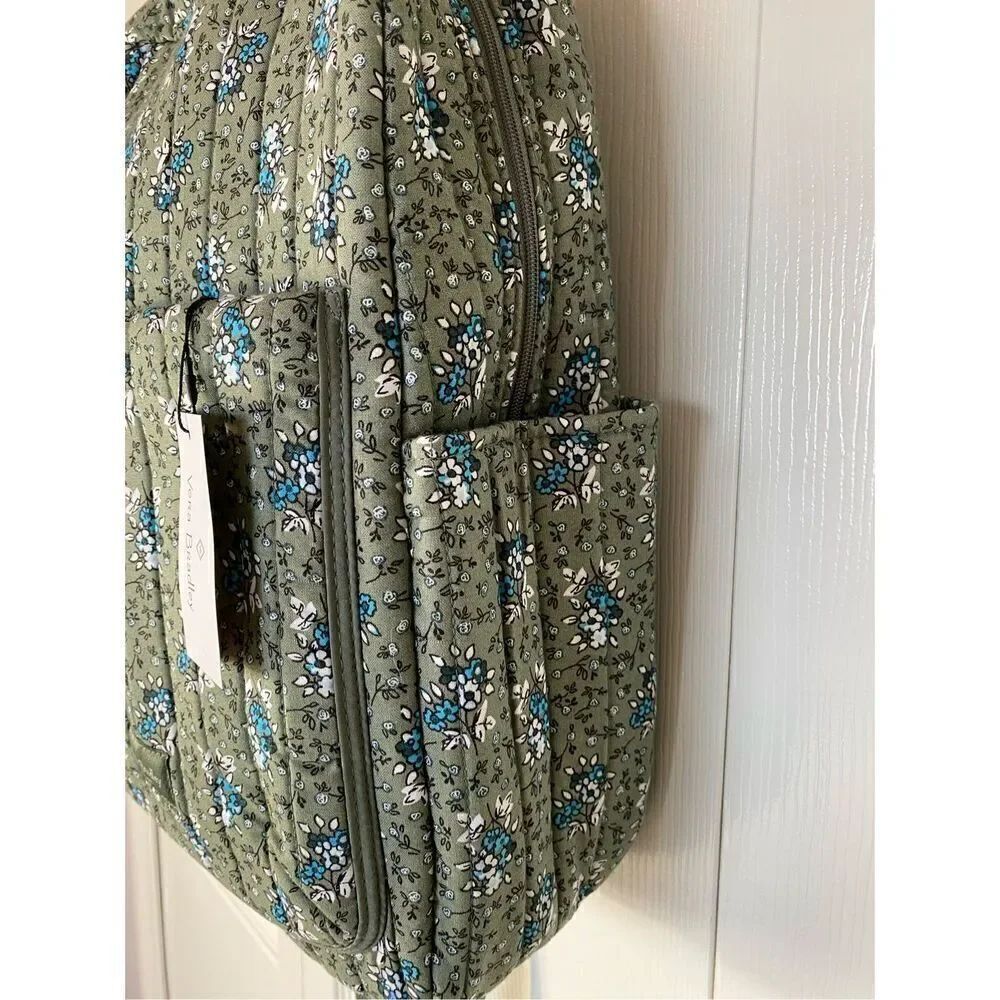 VERA BRADLEY All-Day Simple Backpack - Freja’s Flowers Bay Leaf Green - Picture 5 of 8